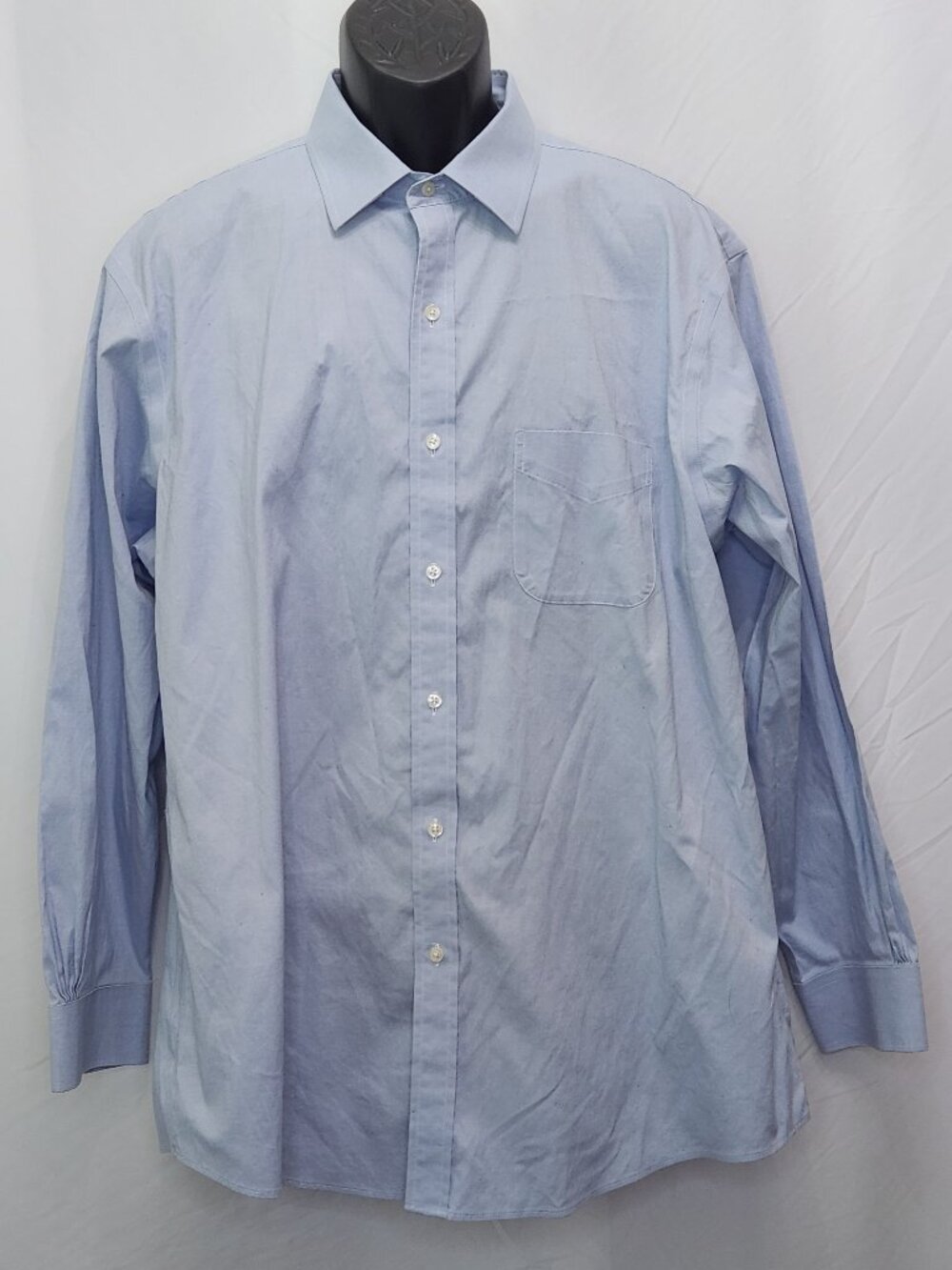 Brooks Brothers Regent Fit Dress Shirt Mens 17 33 Blue Button Up Long Sleeve L09